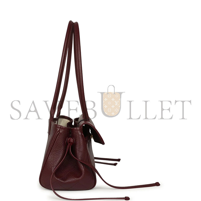 CHANEL MASTER SMALL URBAN ESSENTIAL EAST WEST SHOPPING TOTE DARK BURGUNDY CAVIAR GOLD HARDWARE (31*15*12cm) 